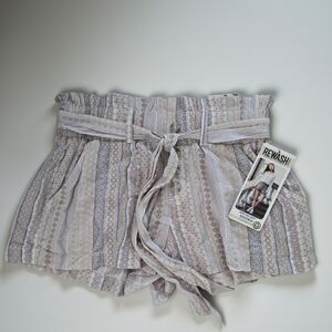 Rewash Women's High Waist Patterned Shorts